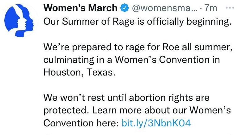 Image: Womens March Tweet Summer of Rage