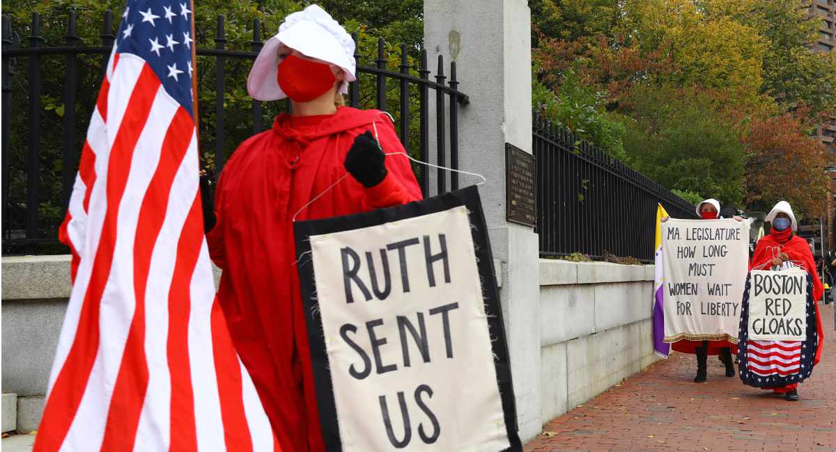 Boston Red Cloaks Hold Rally