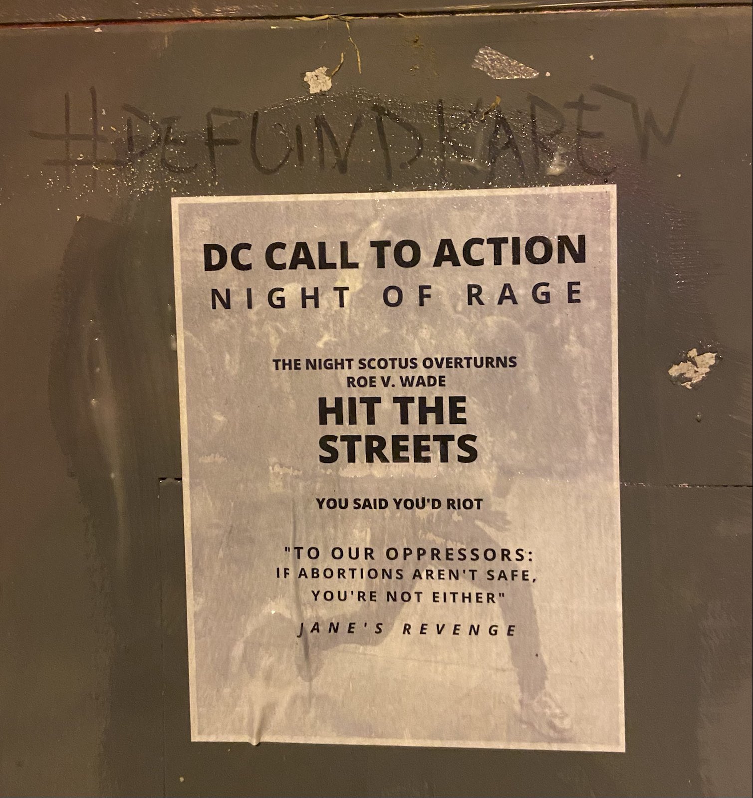 Janes Revenge Night of Rage Posters in DC
