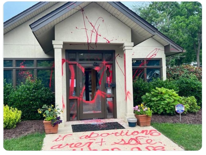 Mountain Area Pregnancy Services in Asheville, NC vandalized with threatening message