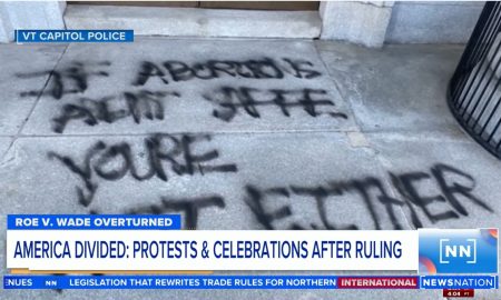 Image: Vermont State House Vandalized Janes Revenge threat