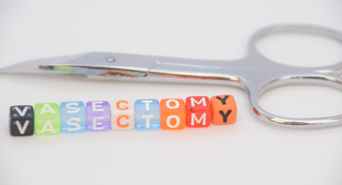 Word VASECTOMY made of letter cubes