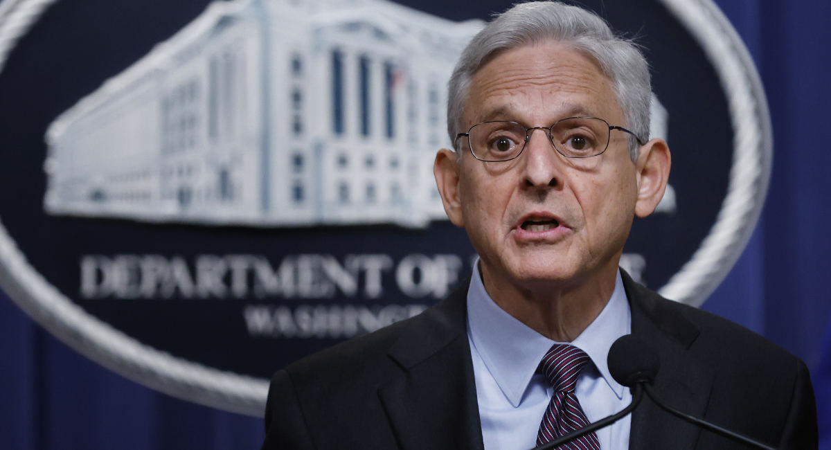 Attorney General Merrick Garland Holds News Conference On The Foreign Corrupt Practices Act And Market Manipulation Matter