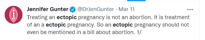 Jen Gunter ectopic pregnancy is not an abortion Image Twitter