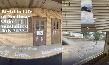 Image: Right to Life of Northeast Ohio vandalized July 6 2022