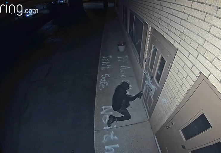 Image: Right to Life of Northeast Ohio vandalized Surveillance camera July 2022