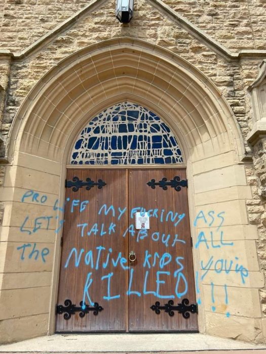 Image: St. Bernard Catholic Church in Madison vandalized