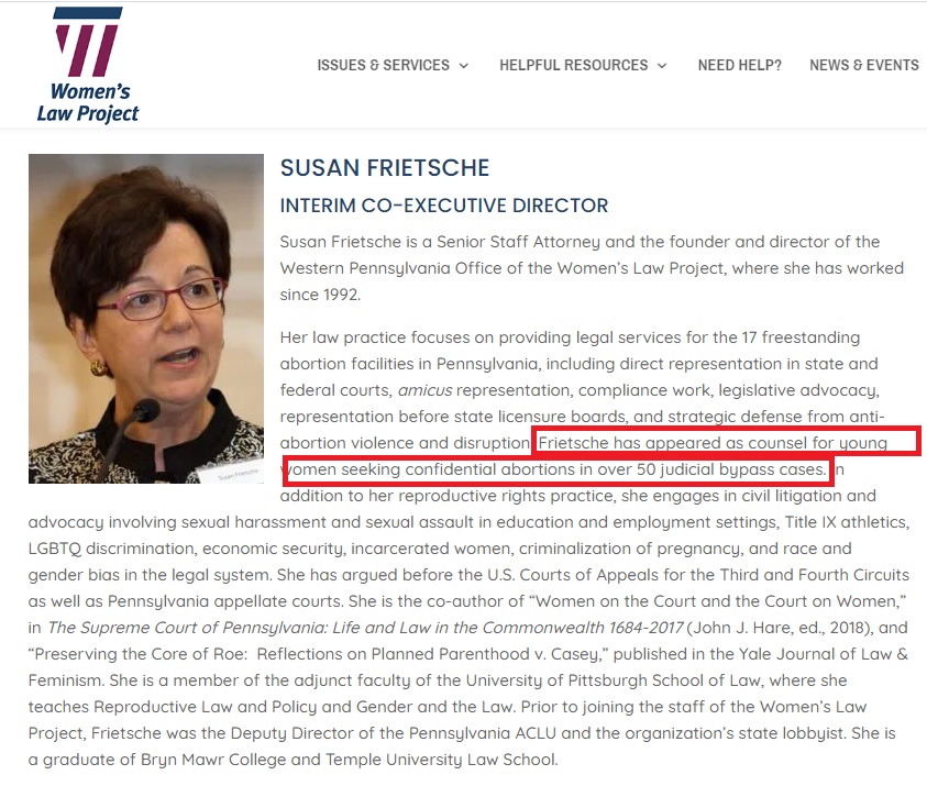 Image: Susan Frietsche attorney for abortion clinics and clients