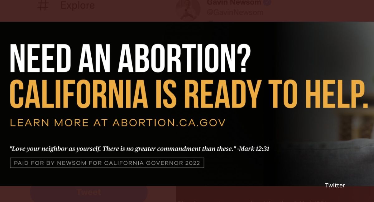 California, Newsom, abortion billboard