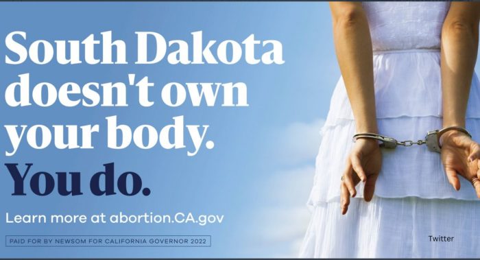 California, abortion billboards, newsom