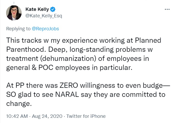 Image: Kate Kelly on Planned Parenthood racism (Image: Twitter)