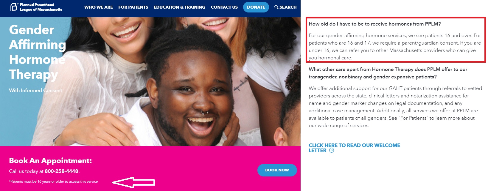 Image: Planned Parenthood League of Massachusetts Gender Affirming services for teens