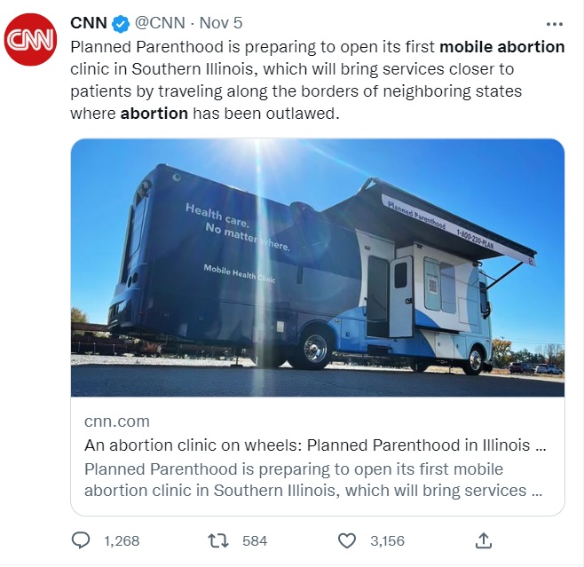 Image: Planned Parenthood mobile abortion van (Image: Twitter)