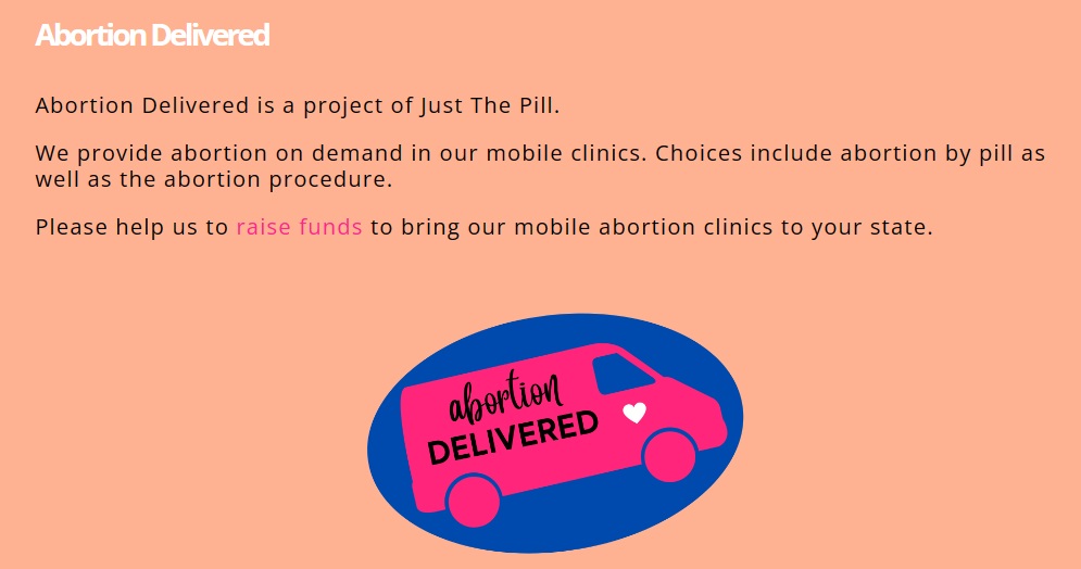 Image: Abortion Delivered a project of Just the Pill setting up mobile abortion clinics