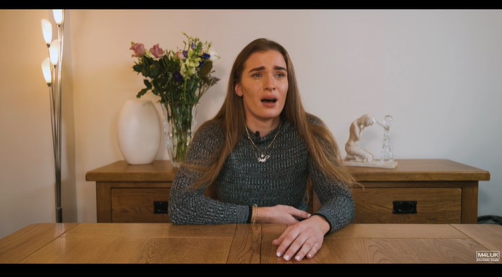 Image: Natalie cried recounting seeing her aborted baby after taking abortion pill at home