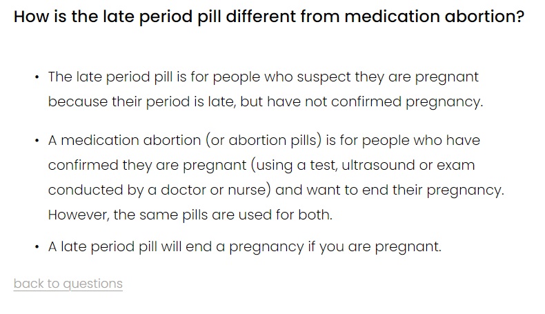 Image: Late Period Pill is an abortion