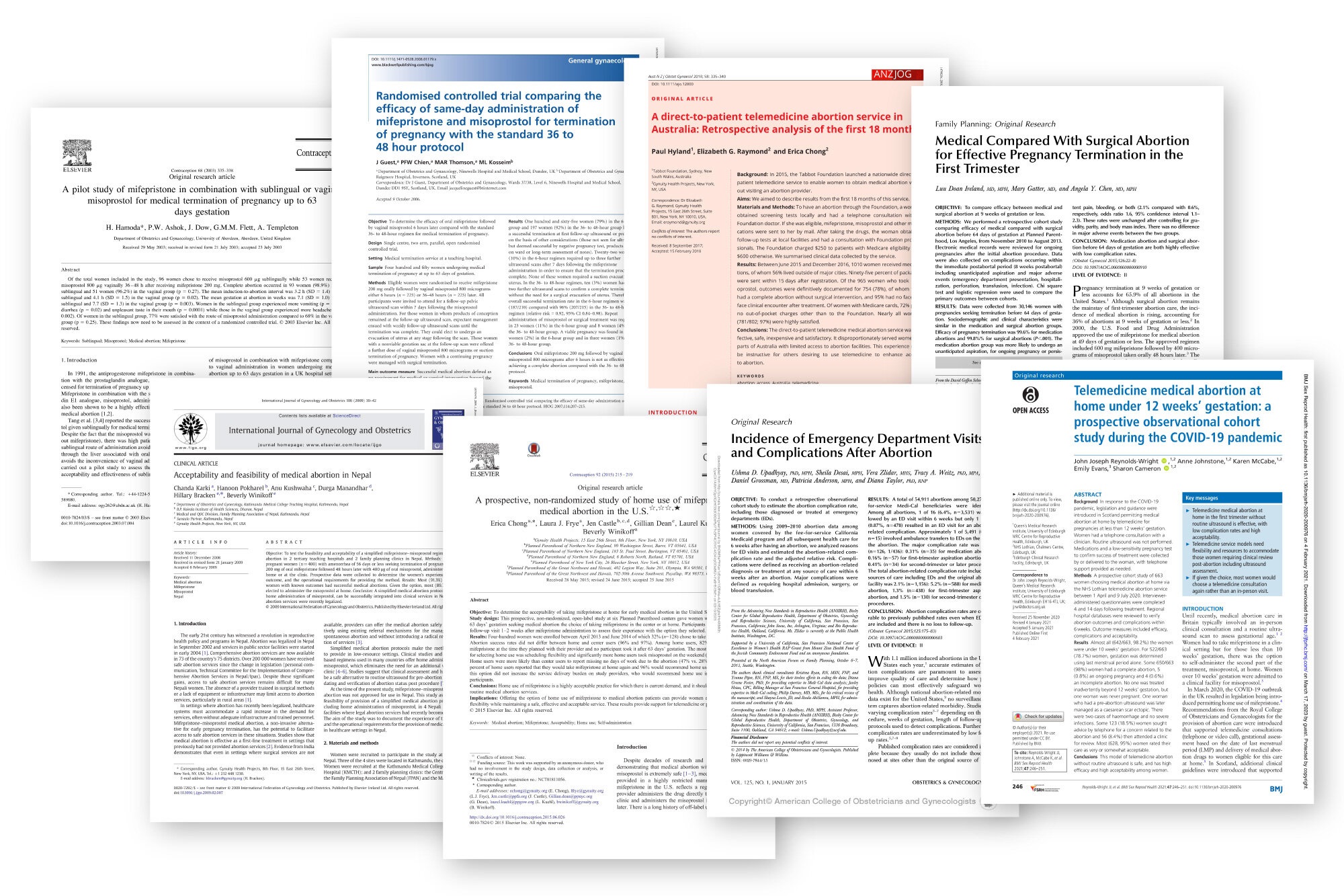 Image: Studies used by New York Times claiming abortion pill safety