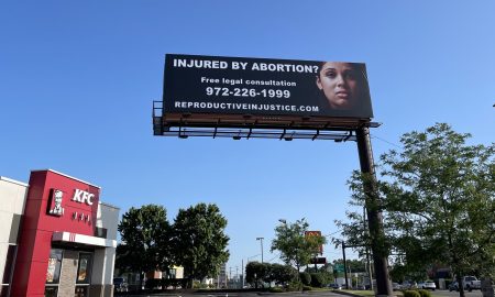 Reproductive Injustice Billboards advertise Injured by Abortion in Ohio