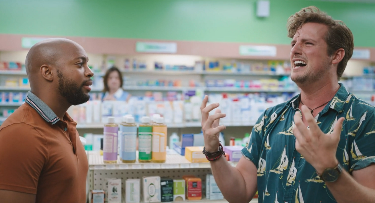 WATCH Super Awkward moment as two expectant dads meet at Walgreens