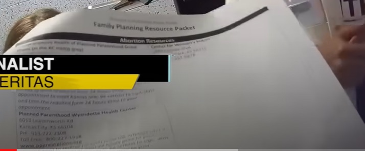Planned Parenthood family planning resource packet in abortion trafficking investigation by Project Veritas, abortions