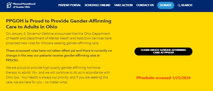 Planned Parenthood Ohio calls out bans on transgender services to minors