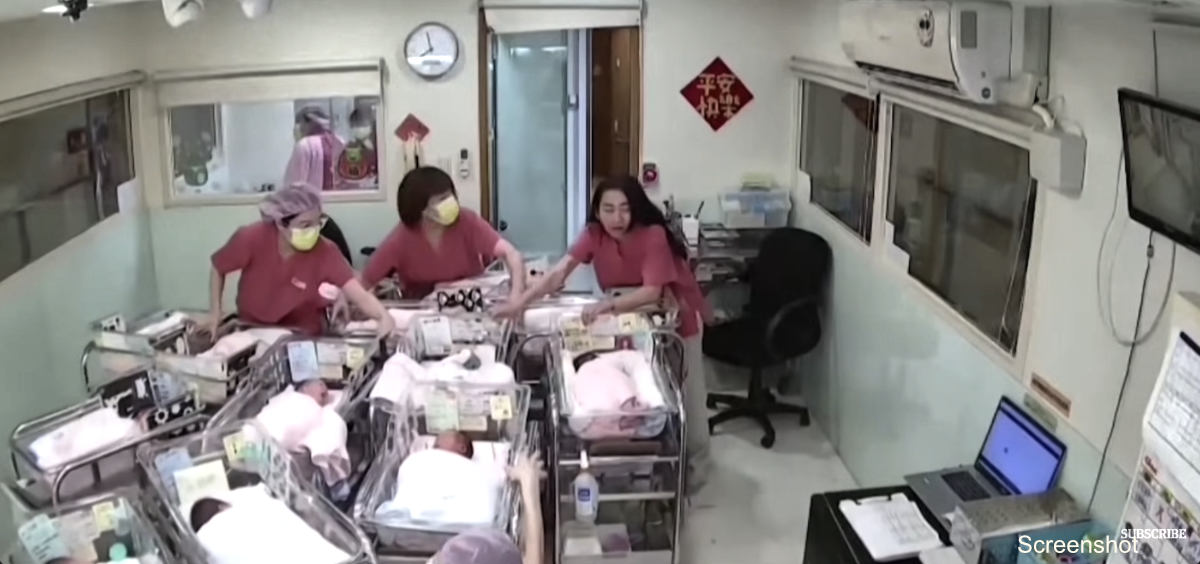 Nurses intervene to protect newborns during the Taiwan earthquake