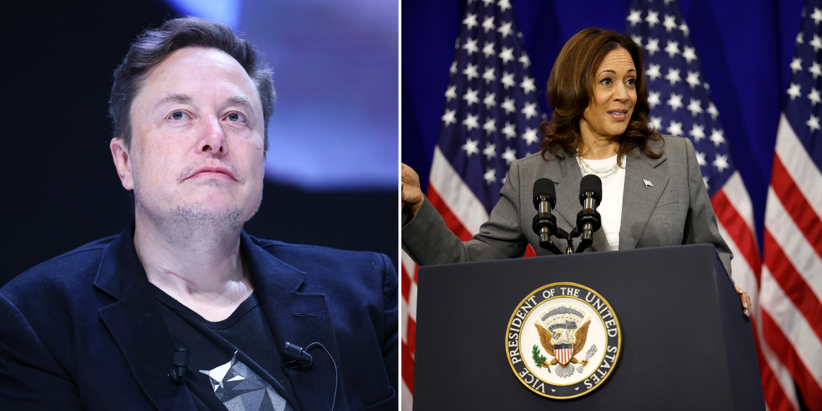 Elon Musk, Kamala Harris, Donald Trump, abortion