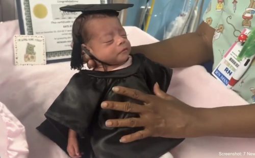 Preemie weighing a pound at birth ‘graduates’ after 81 days in NICU