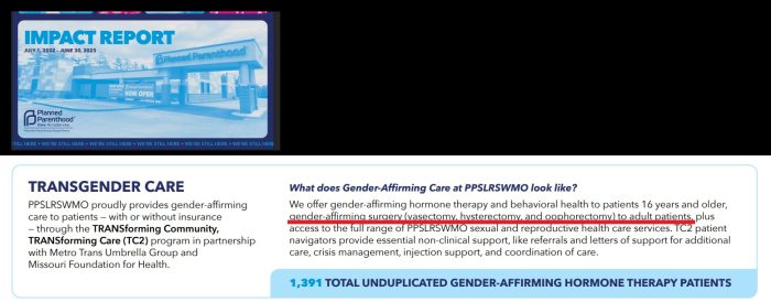 Planned Parenthood Great Rivers transgender surgery to adults