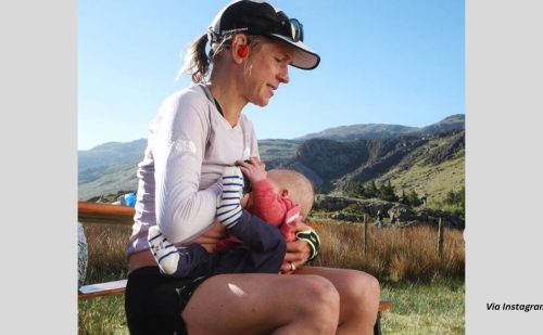 Mom wins 100k race six months postpartum – while breastfeeding baby