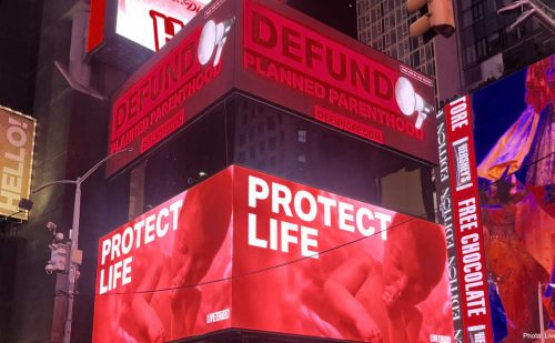 Billboard in Times Square tells NYC why it’s time to ‘Defund Planned Parenthood’