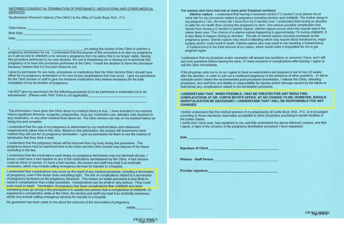 Curtis Boyd late term abortion consent form