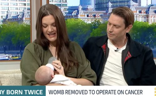Some say baby boy was ‘born twice’ due to mom’s rare ovarian cancer surgery