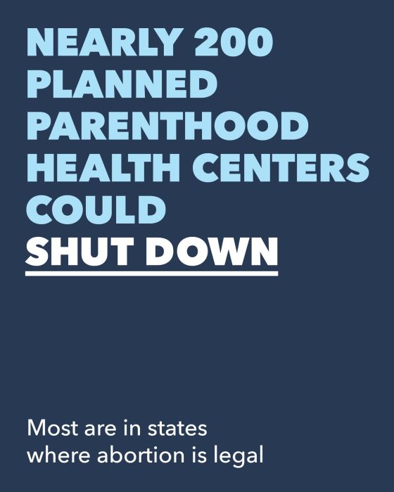 Planned Parenthood claims 200 centers will close due to Defund law