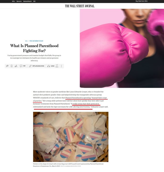 Trans expert claims Planned Parenthood operating beyond scops of practice