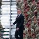 FORT BRAGG, NORTH CAROLINA - JUNE 10: U.S. Secretary of the Army Dan Driscoll walks on stage during a celebration open to the public in honor of the 250th anniversary of the U.S. Army on June 10, 2025 in Fort Bragg, North Carolina. U.S. President Donald Trump traveled to Fort Bragg Army base to observe a military demonstration and give remarks in honor of the anniversary. (Photo by Melissa Sue Gerrits/Getty Images)