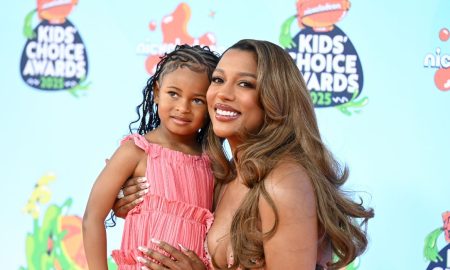Hazel Monét Gaines, Victoria Monét at the Nickelodeon 2025 Kids' Choice Awards held at Barker Hangar on June 21, 2025 in Santa Monica, California. (Photo by Gilbert Flores/Variety via Getty Images) abort